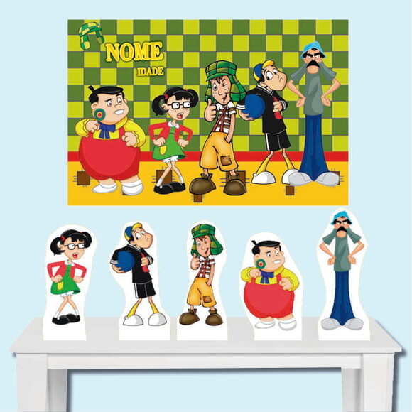 Kit Cenário Painel de Festa e Display de Mesa Chaves