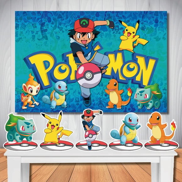 Kit Cenário Pokémon Painel Infatil e Display de Mesa
