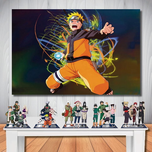 Kit Decoração Aniversário Top Painel + Display Naruto