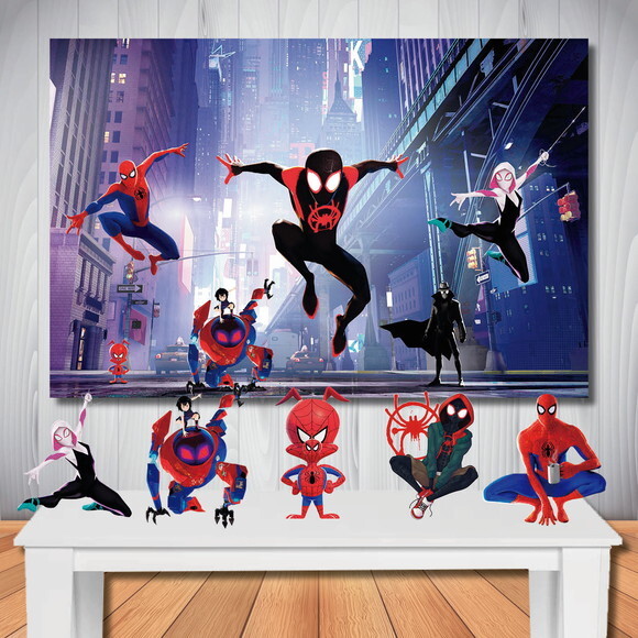 Kit Festa Aranhaverso Painel Infantil e Display