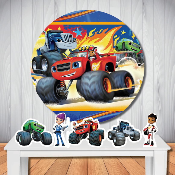 Kit Festa Blaze And The Monster Painel Circular e Display