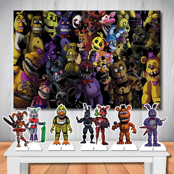 Kit Festa Mega Painel + Display Five Nights At Freddy's