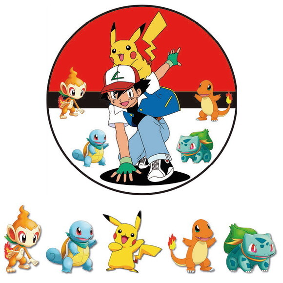 Kit Festa Painel Circular e Display Pokémon - 1,50x1,50m