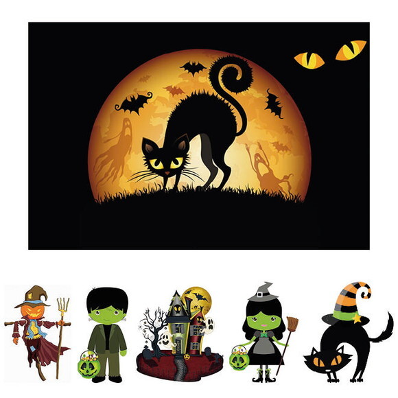 Kit Festa Painel e Display Halloween - 1,50x1,00m
