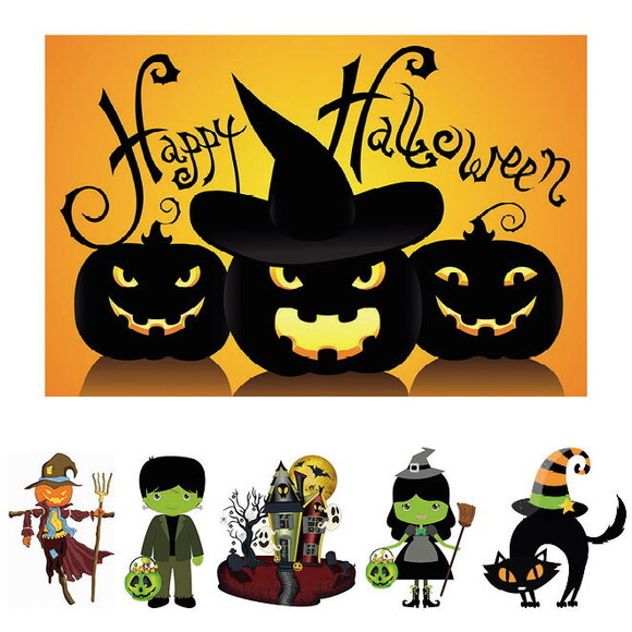 Kit Festa Painel e Display Halloween - 1,50x1,00m