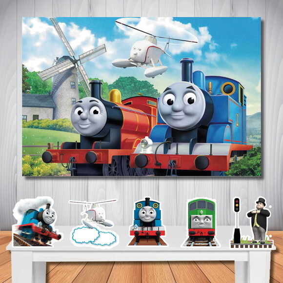 Kit Festa Thomas Painel de Festa 1,5x1,0m e Display de Mesa