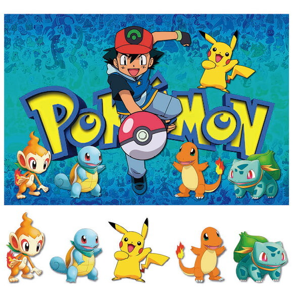 Kit Painel e Display Pokémon - 1,50x1,00m