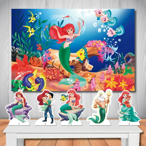 Painel Cenário e Display de Mesa Pequena Sereia - 1,20x0,80m