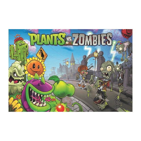 Painel de Aniversário Plantas x Zumbis - 1,50x1,00m