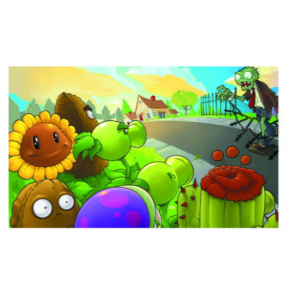 Painel de Aniversário Plantas x Zumbis - 1,50x1,00m