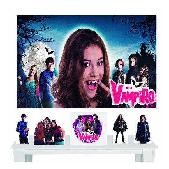 Painel de Festa e Totem Chica Vampiro - 1,50x1,00m