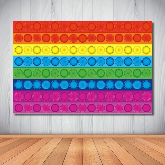 Painel de Festa Infantil Popit Fidget Toys -1,50x1,00m