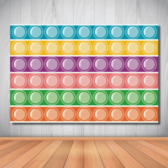 Painel de Festa Popit Fidget Toys - 1,50x1,00m