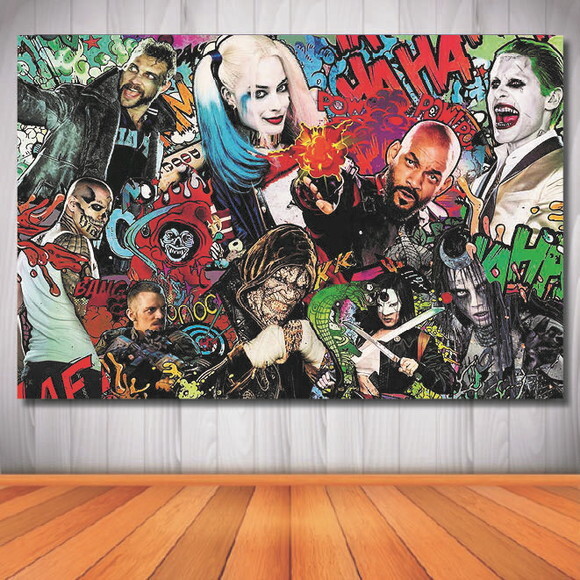 Painel Esquadrão Suicida - 1,50x1,00m