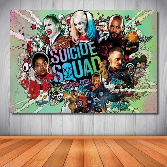 Painel Esquadrão Suicida - 1,50x1,00m