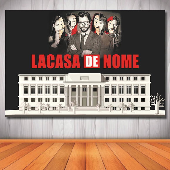 Painel La Casa de Papel - 1,50x1,00m