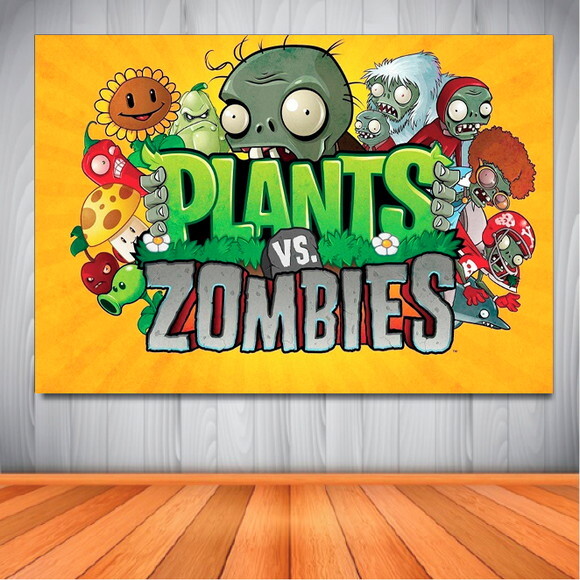 Painel Planta x Zombies - 1,50x1,00m