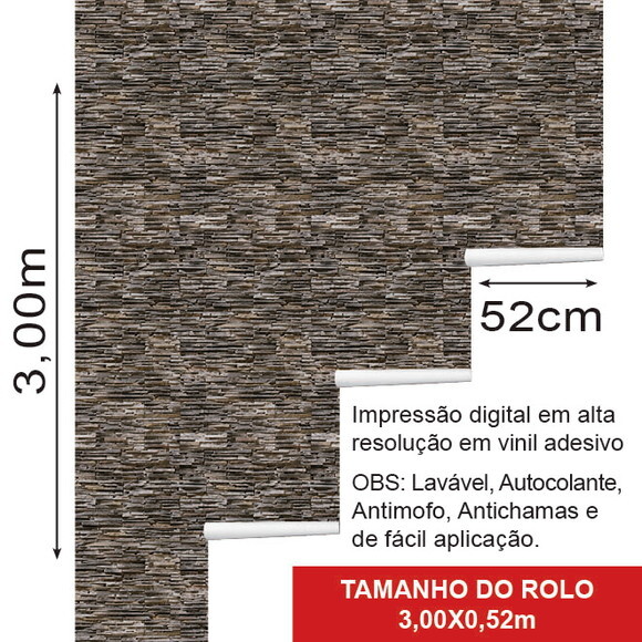 Papel de Parede Canjiquinha Marfim Cinza Mesclado - 3d