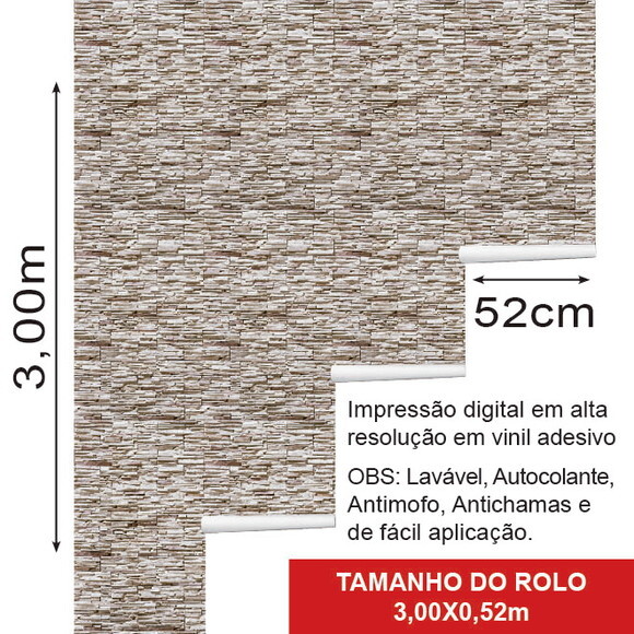 Papel de Parede Canjiquinha Marfim Marrom Claro - 3d