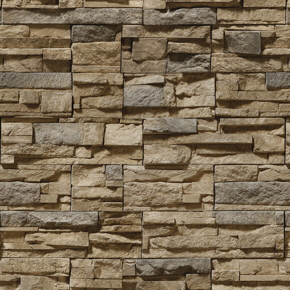 Papel de Parede Canjiquinha Pedras Diversas - 3d