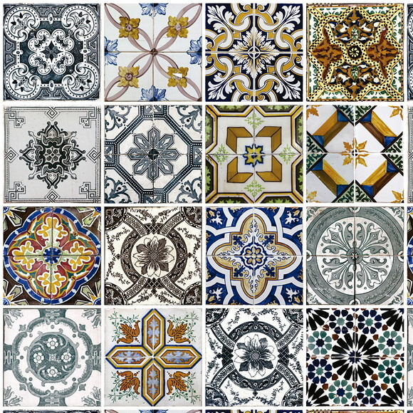 Papel de Parede Azulejo Português
