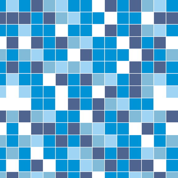 Papel de Parede Pastilha Azul e Branco