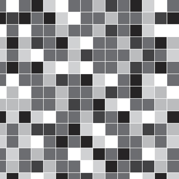 Papel de Parede Pastilha Preto, Cinza e Branco
