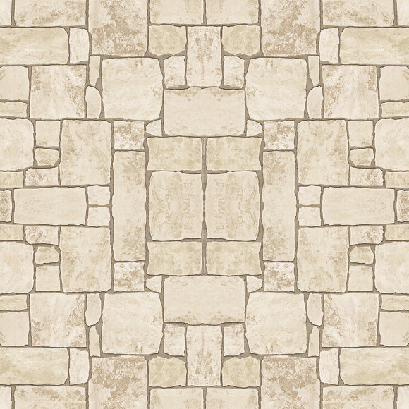 Papel de Parede Pedra Amarela Geométrica - 3d