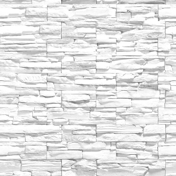 Papel de Parede Pedra Canjiquinha Marfim - 3d