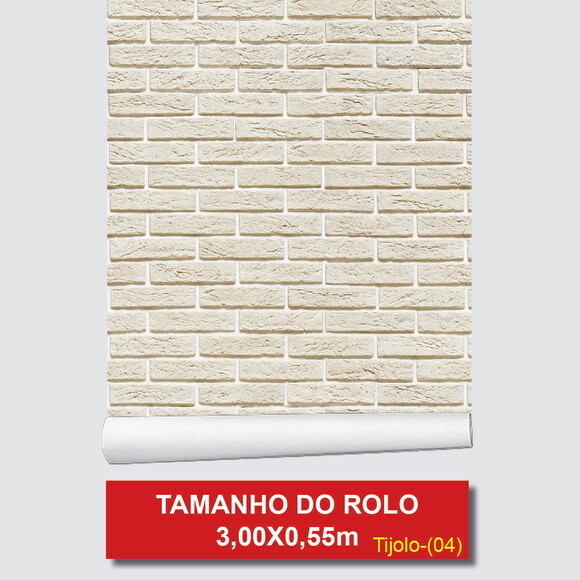 Papel de Parede Tijolos Branco Marmore 3d