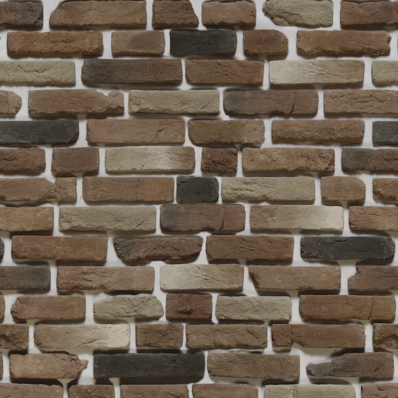 Papel de Parede Tijolos Marrom e Cinza Misto - 3d