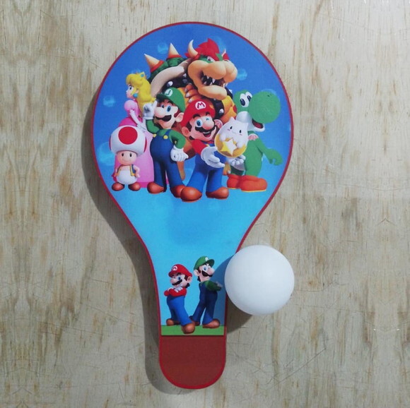 Raquete mdf Personaliza Super Mario Bros