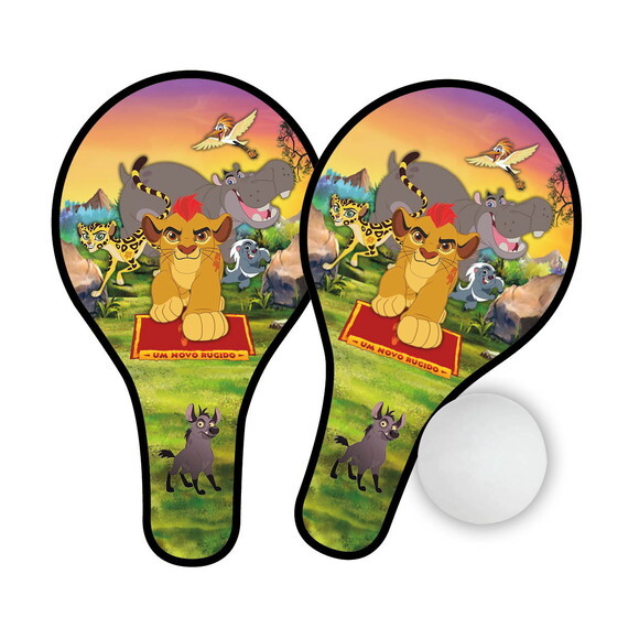 Raquetes Ping Pong Lembrancinha Mundo Guarda do Leão