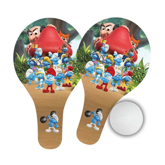 Raquetes Ping Pong mdf Lembrancinha Personalizada os Smurfs