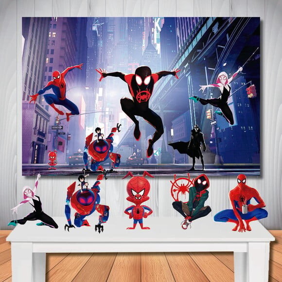 Kit Aniversário Festa Mega Painel + Display Aranhaverso