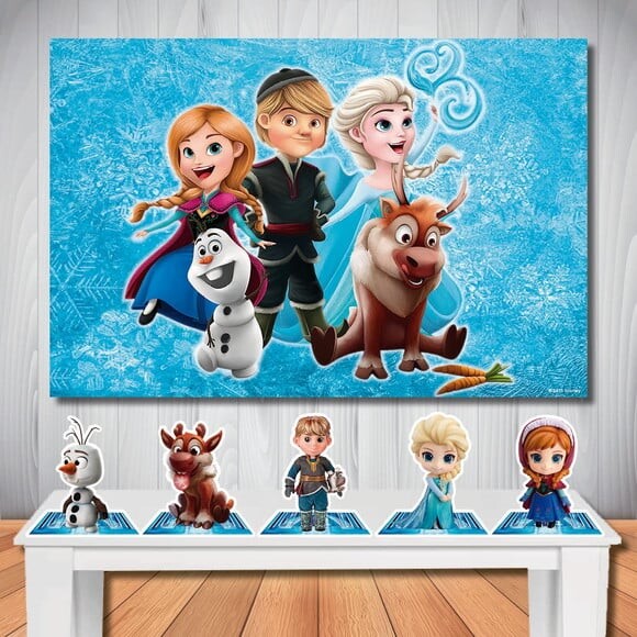 Kit Aniversário Festa Mega Painel + Display Frozen Baby