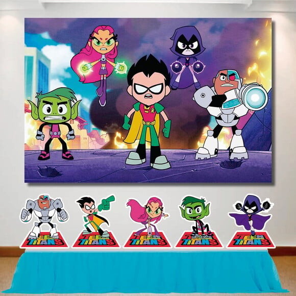 Kit Aniversário Festa Mega Painel + Display Jovens Titãs