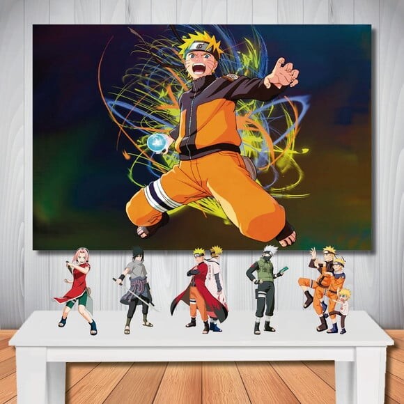 Kit Aniversário Festa Mega Painel + Display Naruto