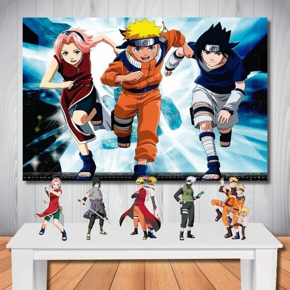 Kit Aniversário Festa Mega Painel + Display Naruto
