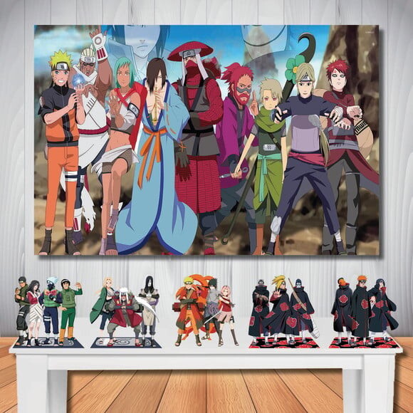 Kit Aniversário Festa Mega Painel + Display Naruto Shippuden