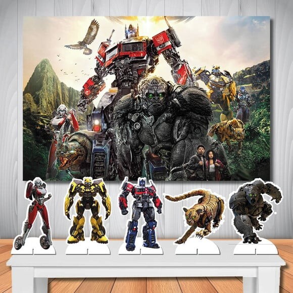 Kit Aniversário Festa Mega Painel + Display Transformers