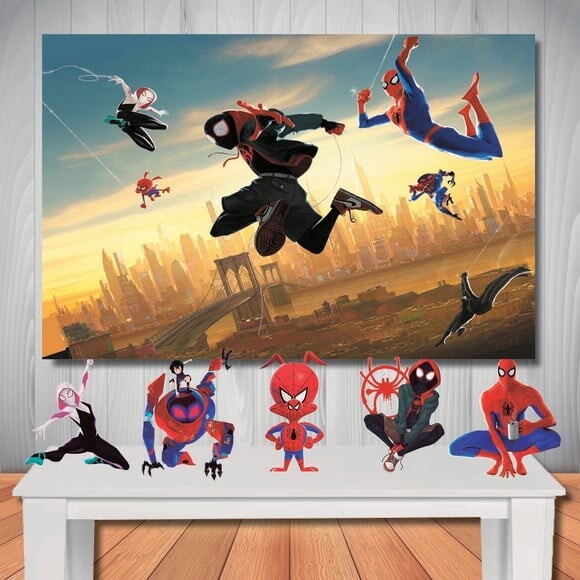 Kit Aniversário Festa Top Painel + Display Aranhaverso