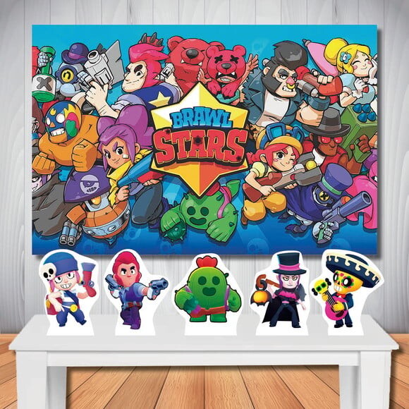 Kit Aniversário Festa Top Painel + Display Brawl Star