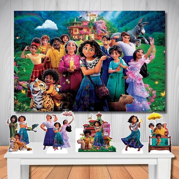 Kit Aniversário Festa Top Painel + Display de Mesa Encanto