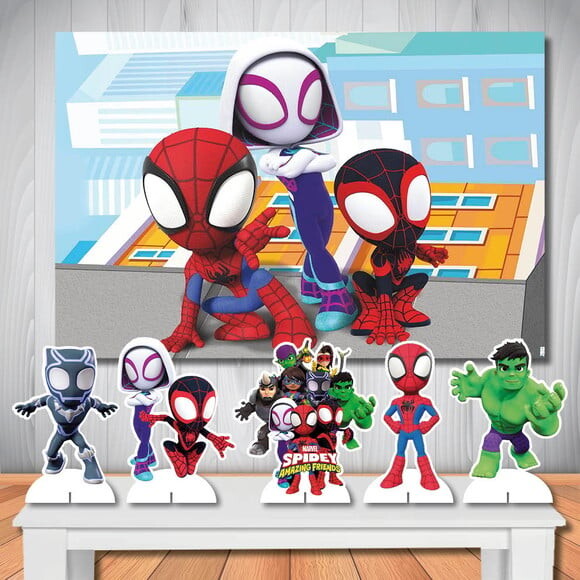 Kit Aniversário Festa Top Painel + Display de Mesa Spidey