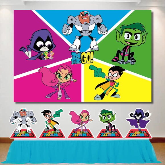 Kit Aniversário Festa Top Painel + Display Jovens Titãs