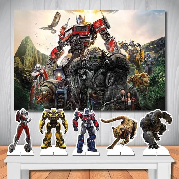 Kit Aniversário Festa Top Painel + Display Transformers