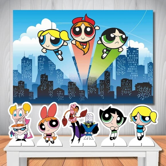 Kit Aniversário Top Painel + Display Meninas Super Poderosas