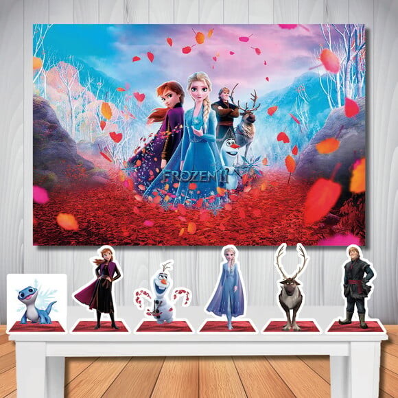 Kit Cenário Frozen 2 Painel de Festa e Display de Mesa