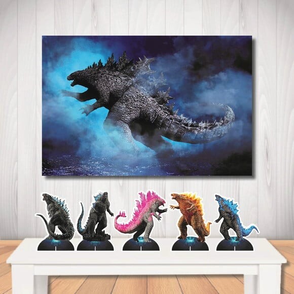 Kit Cenário Painel de Aniversário 1,5x1,0m Mega Godzilla